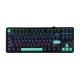 2. Klawiatura gasket F87 Pro Dark Blue + Black + Cyan GrayWoodV4 switch RGB AULA