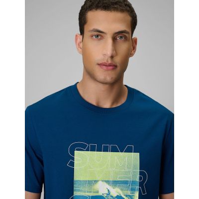 3. T-shirt regular z nadrukiem męski 4F 4FWSS26TTSHM2783-46S