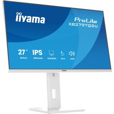 39. iiyama ProLite XB2797QSU-W1 monitor komputerowy 68,6 cm (27") 2560 x 1440 px Quad HD LED Biały