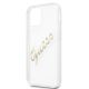 6. Etui Guess Vintage Script Gold na iPhone 12 Pro Max - przezroczyste