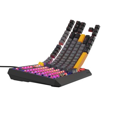 30. GENESIS Thor 230 TKL klawiatura Gaming USB + RF Wireless + Bluetooth QWERTY Czarny, Szary, Pomarańczowy