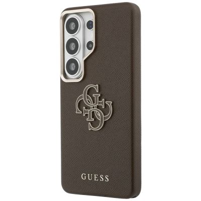 2. Etui Guess Grained Big 4G Metal Logo na Samsung Galaxy S26 Ultra - brązowe