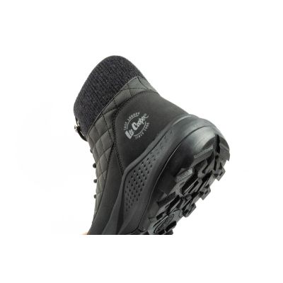 7. Lee Cooper buty sportowe damskie zimowe trekkingowe ocieplane czarne skóra ekologiczna