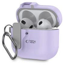 Etui Tech-Protect Slim Hook na AirPods 4 - fioletowe