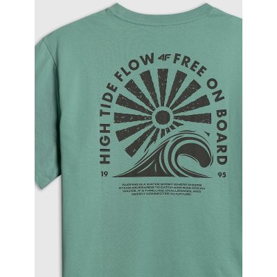 7. T-shirt relaxed z nadrukiem męski 4F 4FRSS26TTSHM4296-47S