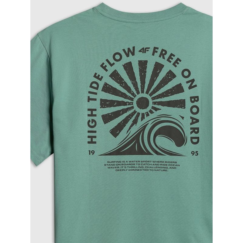 7. T-shirt relaxed z nadrukiem męski 4F 4FRSS26TTSHM4296-47S
