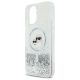 6. Etui Karl Lagerfeld Liquid Glitter Karl&Choupette Head Magsafe na iPhone 16 - przezroczysty