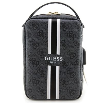 2. Torba organizer Guess 4G Printed Stripes - czarna