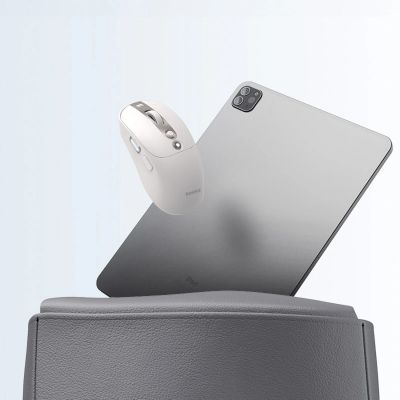 8. Mysz komputerowa Baseus Editor bezprzewodowa z akumulatorem 800mAh i wskaźnikiem stanu baterii - biała