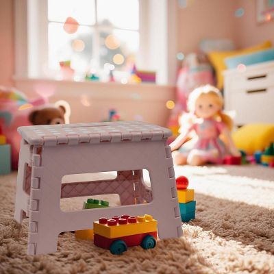 5. STOŁEK TABORET ANTYPOŚLIZGOWY SKŁADANY RÓŻOWY