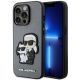 Etui Karl Lagerfeld Saffiano Karl & Choupette na iPhone 14 Pro 6- srebrne
