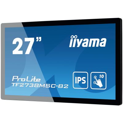 3. iiyama ProLite TF2738MSC-B2 monitor komputerowy 68,6 cm (27") 1920 x 1080 px Full HD LED Ekran dotykowy Przeznaczony dla wielu użytkowników Czarny