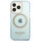 3. Etui Guess Gold Outline Translucent MagSafe na iPhone 13 Pro / iPhone 13 - niebieskie