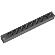 Bachmann 9x Schuko, 2m rozgałęziacz 9 x gniazdo sieciowe Czarny