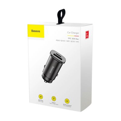 5. Baseus Square PPS inteligentna ładowarka samochodowa z portami USB Quick Charge 4.0 QC 4.0 i USB-C PD 3.0 SCP czarny (CCALL-AS01)
