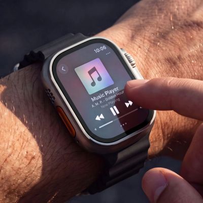 9. Szkło hartowane Tech-Protect 2-pack na Apple Watch Ultra 49 mm - srebrno-czarne