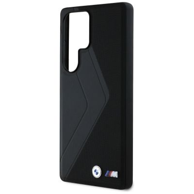 6. Etui BMW Leather Oversized Stripes MagSafe na Samsung Galaxy S25 Ultra - czarne