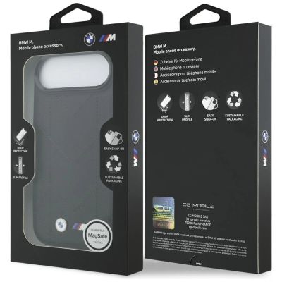 8. Etui BMW M Quilted Logo MagSafe na iPhone 17 Air - czarne