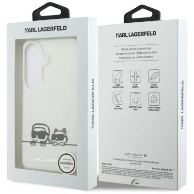 7. Etui Karl Lagerfeld IML Peekaboo Karl&Choupette MagSafe na Samsung Galaxy S26 - przezroczyste