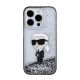 3. Etui Karl Lagerfeld Liquid Glitter Ikonik do iPhone 15 Pro - przezroczyste
