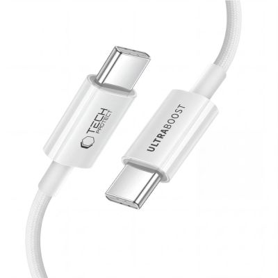 4. Kabel Tech-Protect Ultraboost Lite USB-C / USB-C 60W / 3A 300 cm - biały