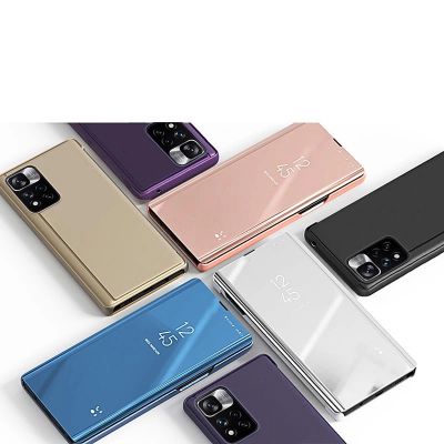 5. Clear View Case etui Realme 10 pokrowiec z klapką czarne