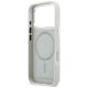 7. Etui Karl Lagerfeld Croco KL Script Logo MagSafe na iPhone 17 Pro Max - srebrne