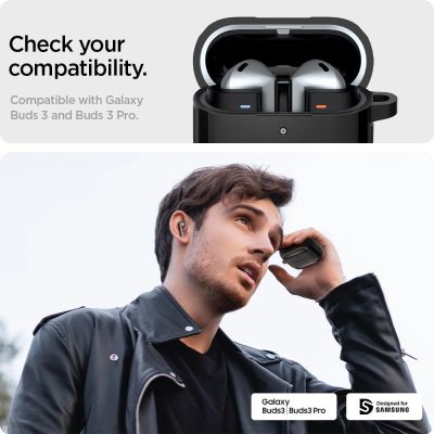 11. Etui Spigen Rugged Armor Samsung Galaxy Buds 3 / 3 Pro - czarne