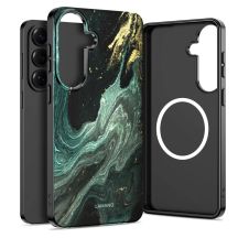 Etui Tech-Protect Lamano MagSafe na Samsung Galaxy A57 5G - czarno-zielone