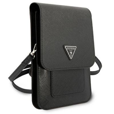 3. Torebka Guess Saffiano Triangle - czarna