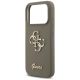6. Etui Guess Silicone Big 4G Script na iPhone 17 Pro - brązowe