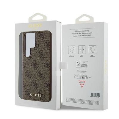 8. Etui Guess 4G Metal Gold Logo na Samsung Galaxy S24 Ultra - brązowe
