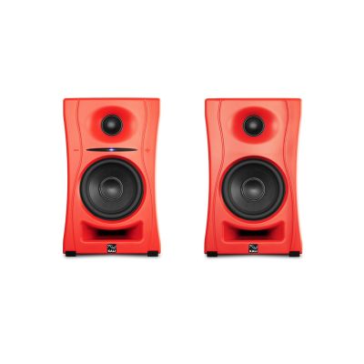 31. KALI AUDIO LP-UNF-R - Para monitorów odsłuchowych z Bluetooth. Głośniki multimedialne, czerwone.