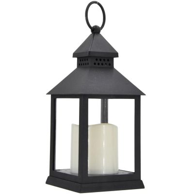 2. LATARNIA LATARENKA DEKORACYJNA 23 CM LED NA BATERIE CZARNA