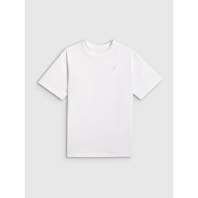5. T-shirt loose gładki dziewczęcy 4F 4FJRSS26TTSHF3984-11S