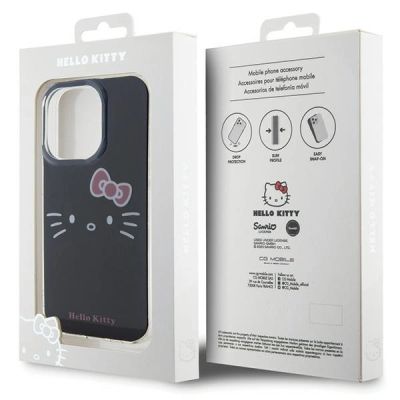 8. Etui Hello Kitty IML Kitty Face na iPhone 15 Pro - czarne