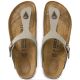 15. Japonki męskie szare Birkenstock Gizeh Birko-Flor Nubuck Stone regular szerokie (43391)