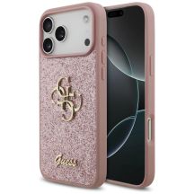 Etui Guess Fixed Glitter Big 4G na iPhone 18 Pro Max / 17 Pro Max - różowe