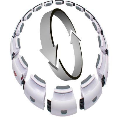 30. HULA HOP Z MASAŻEREM OBCIĄŻENIEM I LICZNIKIEM BIAŁO SZARY ENERO FIT