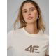 4. T-shirt regular z nadrukiem damski 4F 4FRSS26TTSHF4422-12S