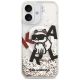 3. Etui Karl Lagerfeld Liquid Glitter Choupette Logo MagSafe na iPhone 17 - przezroczyste