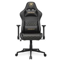 COUGAR CGR-AO2-GLB Uniwersalny fotel dla gracza Obite siedzisko Czarny, Złoto