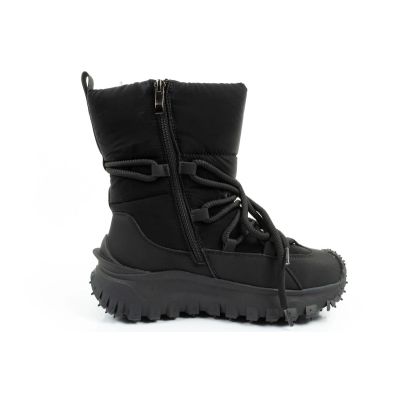 4. Lee Cooper buty sportowe damskie zimowe trekkingowe ocieplane czarne skóra naturalna