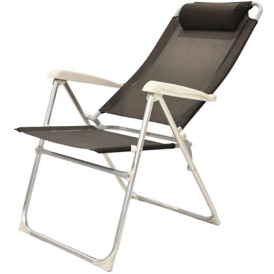2. FOTEL CAMPINGOWY HIGH DELUXE Z ZAGŁÓWKIEM ALUMINIOWY ANTRACYT REDCLIFFS