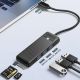 3. Hub USB Orico PAPW3AT-U3 4-portowy 3x USB-A 3.0 z czytnikiem kart microSD/SD 1,8 m - czarny