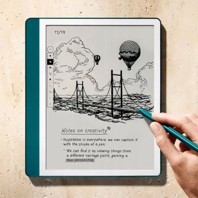 3. Ebook New Kindle Scribe - 2024 release 10.2” glare-free 64GB Wi-Fi (Without Lockscreen Ads) with Premium Pen Jade