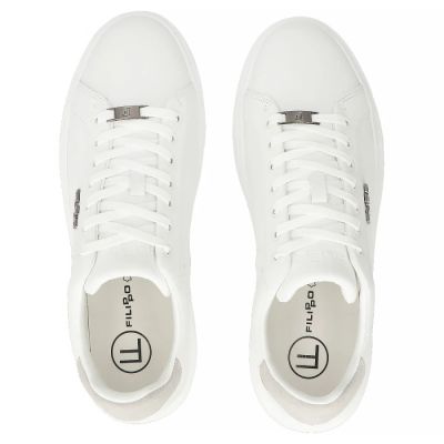 5. Skórzane półbuty sneakersy męskie białe Filippo MP7840
