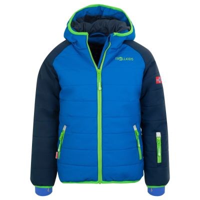 Kurtka zimowa z kapturem dziecięca Trollkids Kids Hafjell Snow Jacket PRO wodoodporna niebieska (514-100)
