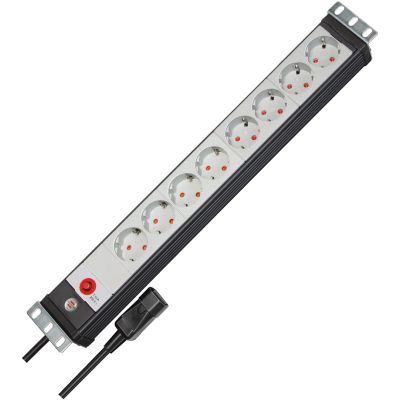 2. Listwa zasilająca Brennenstuhl Premium-Line 19 cali Steckdosenleiste 8-fach, Juodas/Lichtgrau, 3m