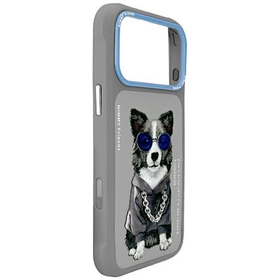 6. Etui Nimmy Glasses Cool nag na iPhone 17 Pro Max - szare